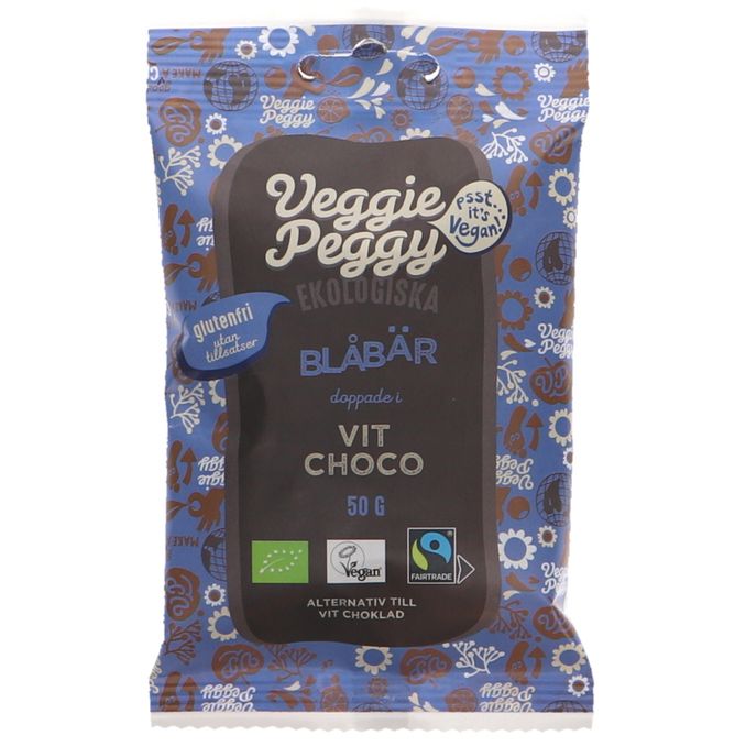 Veggie Peggy Eko Blåbär Vit Choklad