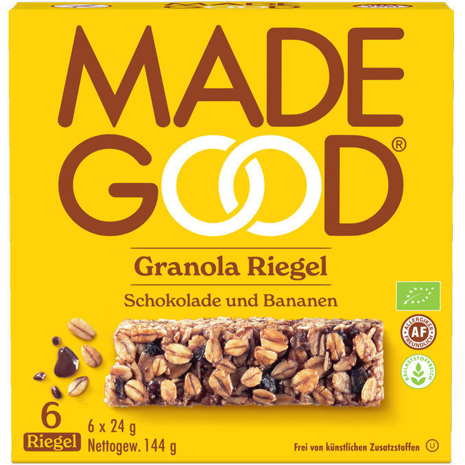 BIO Chocolate-Banana-Granola-Riegel, 6er Pack