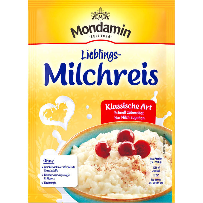 Mondamin Milchreis Klassische Art