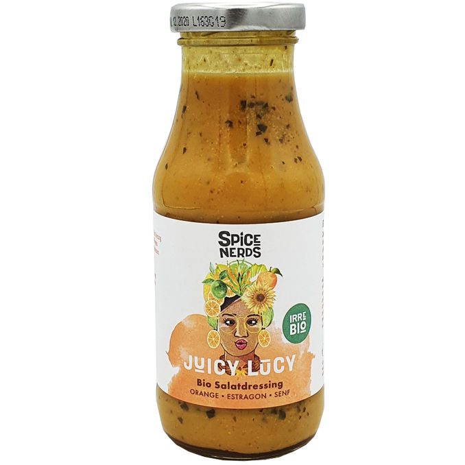 Spice Nerds BIO Juicy Lucy Salatdressing mit Orange, Honig & Senf 