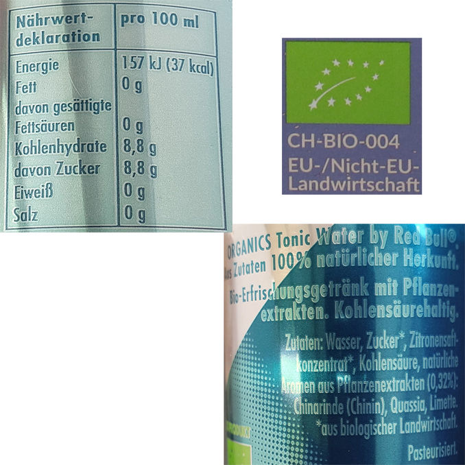 Zutaten & Nährwerte: BIO Tonic Water, 12er Pack (EINWEG) zzgl. Pfand