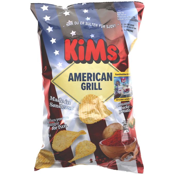 Kims Grill Chips, 175g fra Kims | Motatos