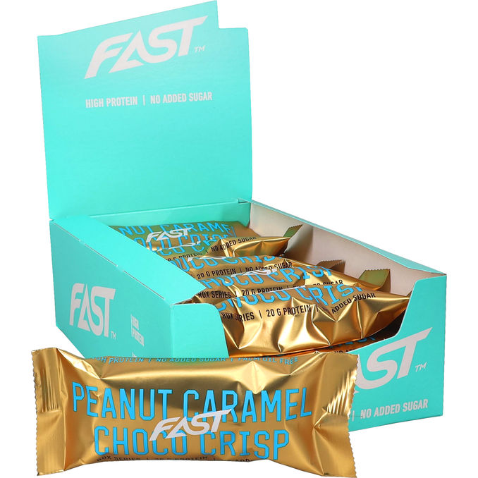 Fast Peanut Caramel Choco Crisp Proteinbarer 15-pak