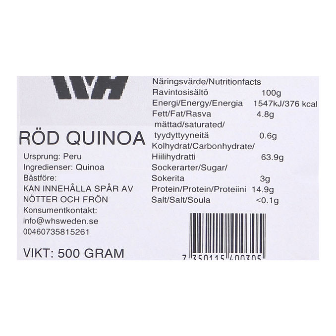 Näringsinnehåll Quinoa Röd
