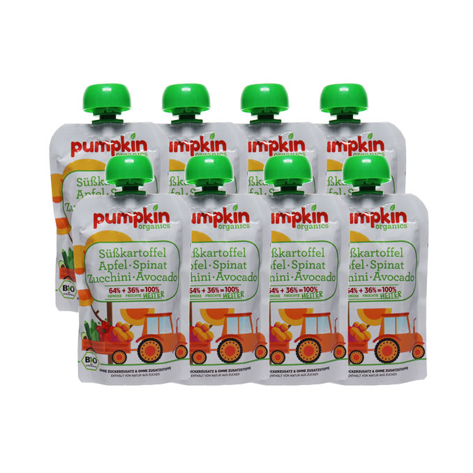 Pumpkin Organics BIO Gemüse-Quetschie HEITER, 8er Pack