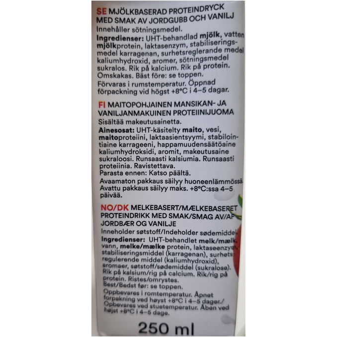 Gainomax Proteiinijuomat Mansikka & Vanilja 16-pack