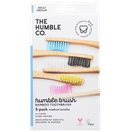 The Humble Co. - Bambus-Zahnbürsten, 5er Pack (medium, gemischte Farben)