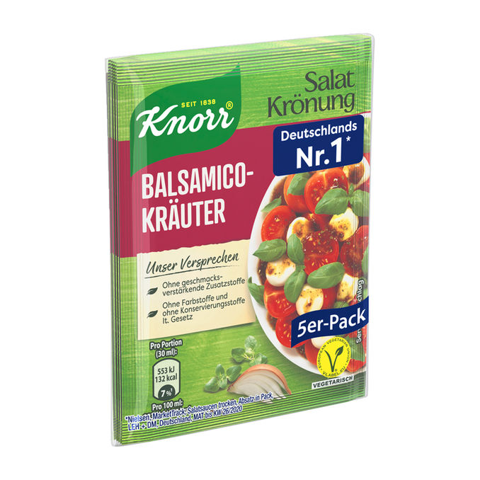 Knorr Salat Krönung Balsamico-Kräuter, 5er Pack