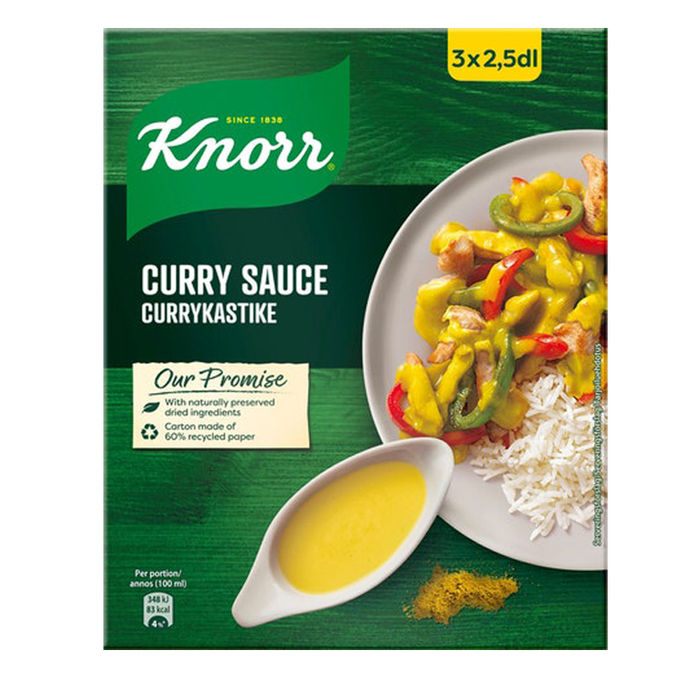 Knorr Karrysauce 3 breve