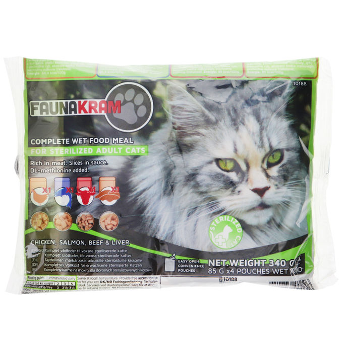 Faunakram Kissan Märkäruoka 4-pack