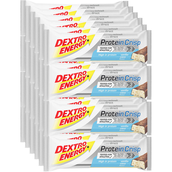 Dextro Energy Proteinriegel Crisp Vanille, 24er Pack