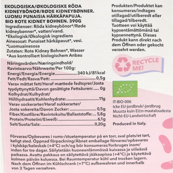 By Motatos Röda Kidneybönor Eko