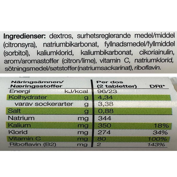 Natuvital Vätskeersättning Citron & lime