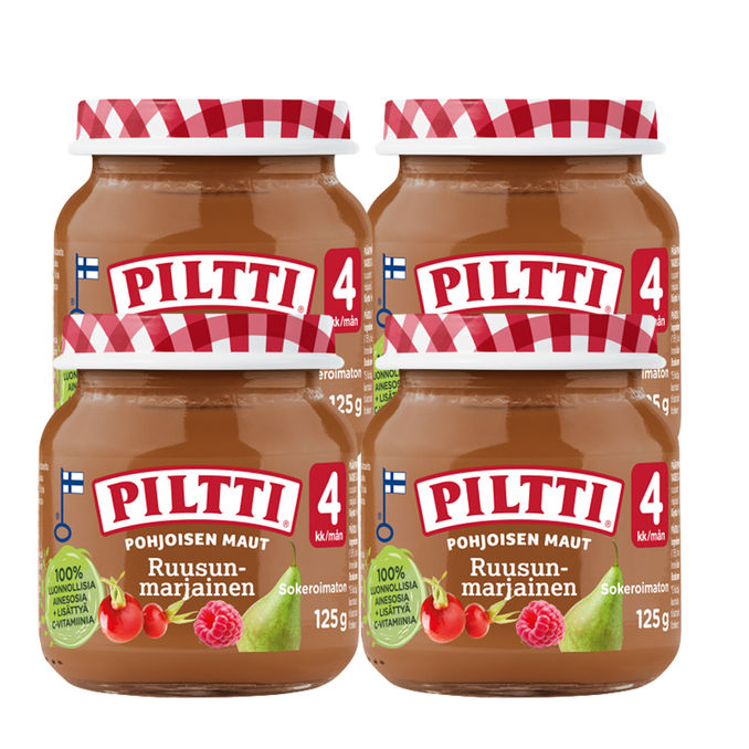 Piltti Fruktpuré 4-pack