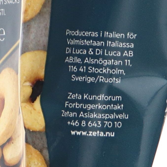 Næringsindhold Taralli Snack