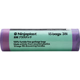 Ninjaplast Avfallspåsar med Drawstring 35 L