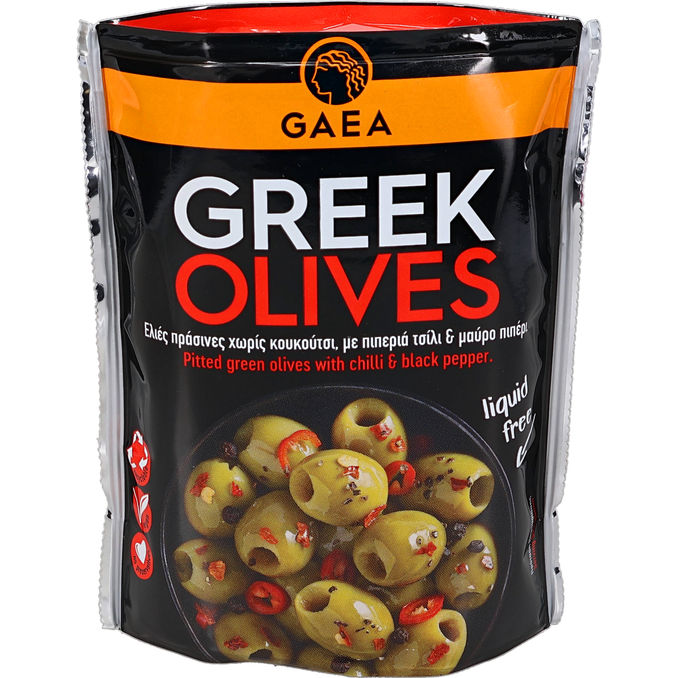 Gaea Stenfri Oliven m. Chili & Sort Peber