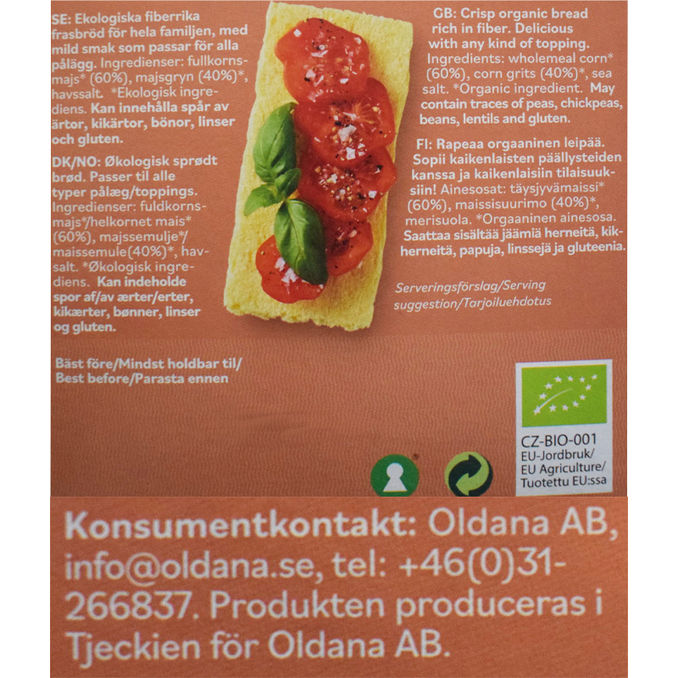 Olivedals Maissileipä Luomu 