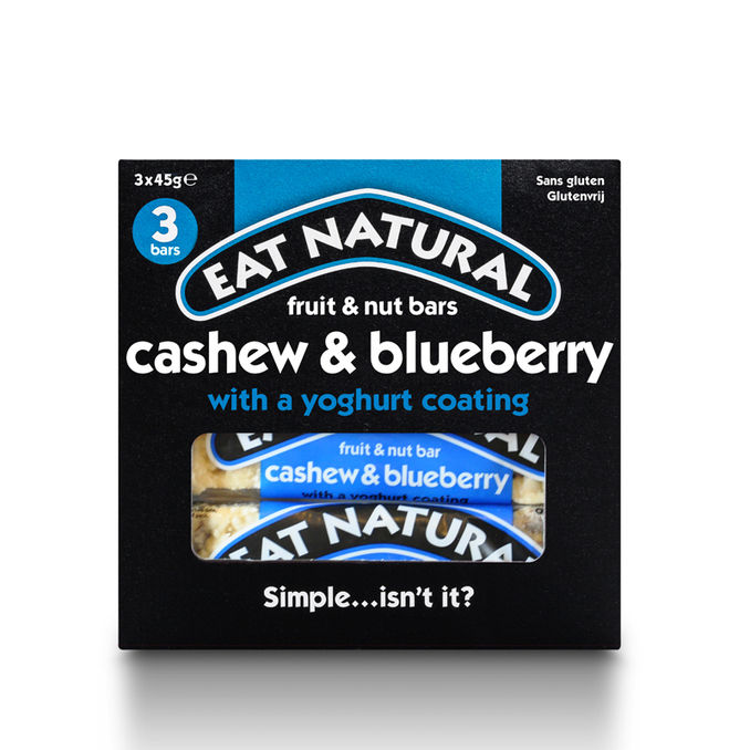 Eat Natural Cashew & Blaubeere Riegel, 3er Pack