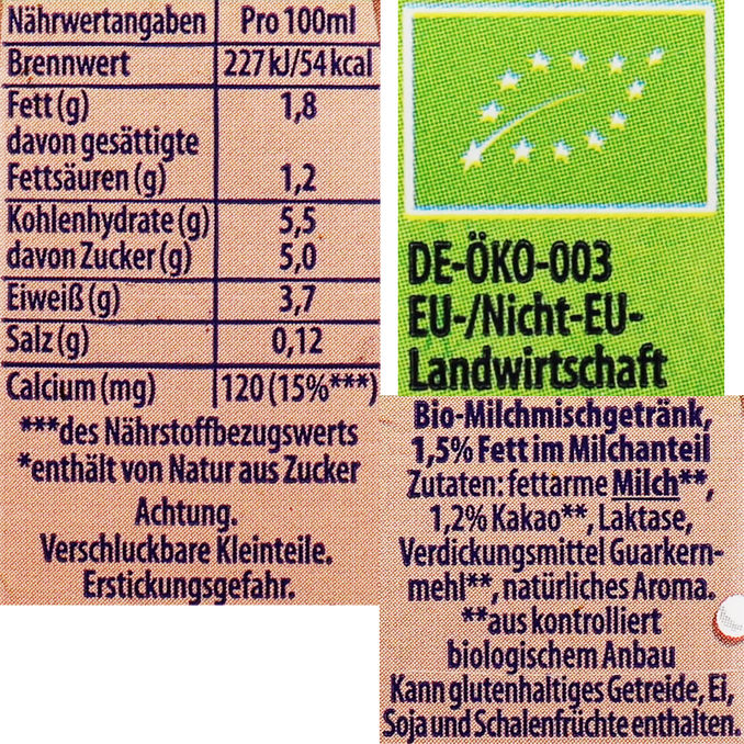 Fruchtzwerge BIO Schoko Milch , 12er Pack