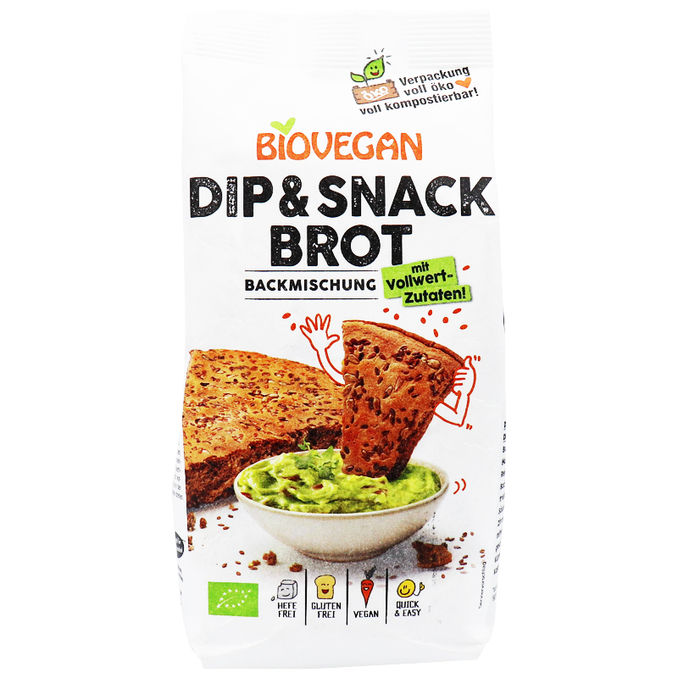 Biovegan BIO Brotbackmischung Dip & Snack