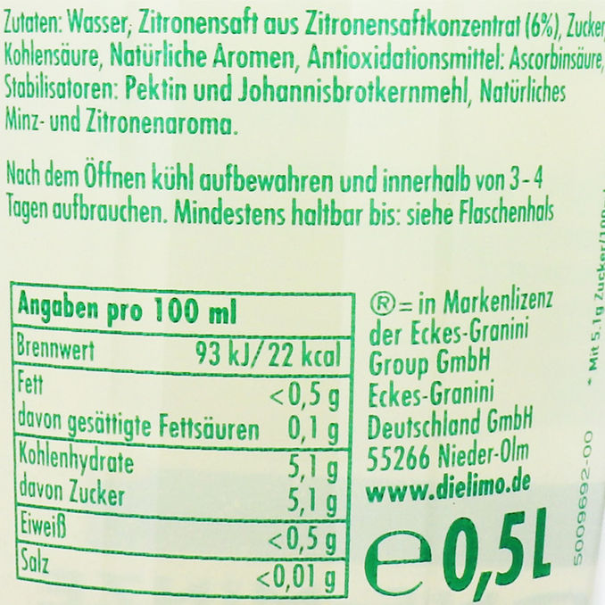 granini Zitrone-Minze Limonade, 6er Pack (EINWEG) zzgl. Pfand