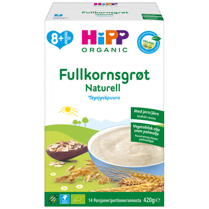 Hipp Fullkornsgröt Naturell Eko