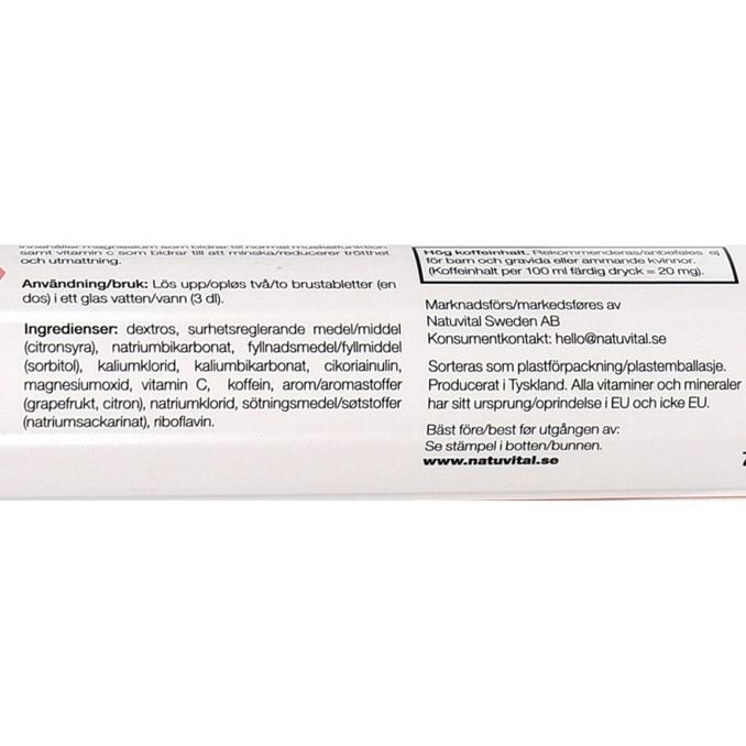 Natuvital Vätskeersättning Grape & Citrus
