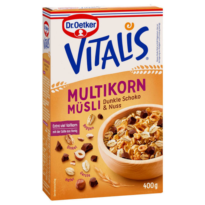 Dr. Oetker Vitalis Multikorn Dunkle Schoko & Nuss
