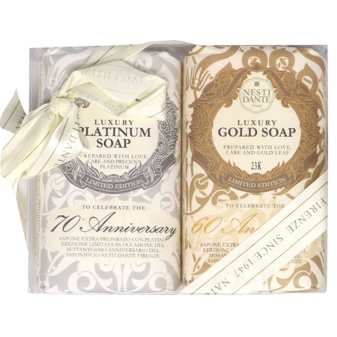 Nesti dante Palasaippuat Luxury Gold & Platinum 2kpl