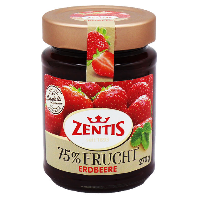 Zentis Erdbeerkonfitüre, 75% Frucht