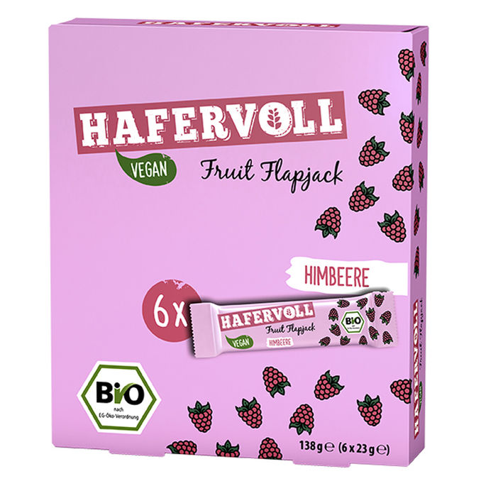 HAFERVOLL BIO Fruit Flapjacks Himbeere