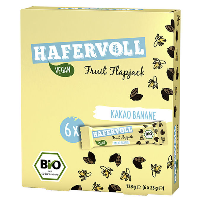 HAFERVOLL BIO Fruit Flapjacks Kakao Banane
