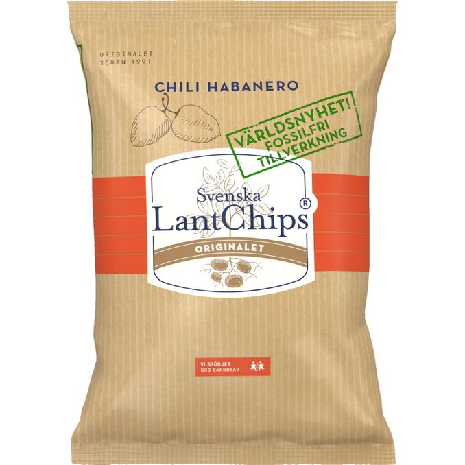 Svenska LantChips Økologiske Chips Chili Habanero