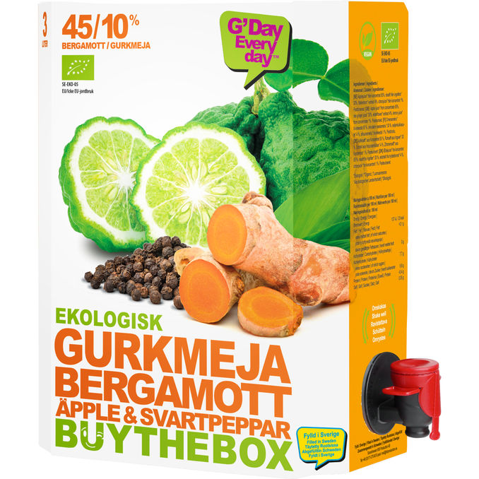 Buy the Box Øko Juice Gurkemeje/Bergamot/Æble/Sort Peber