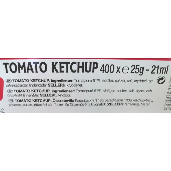 Näringsinnehåll Heinz Dippots Tomatketchup 400-pack