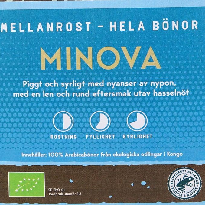 Zutaten & Nährwerte: BIO Kaffee "Minova", ganze Bohnen (Big Pack)