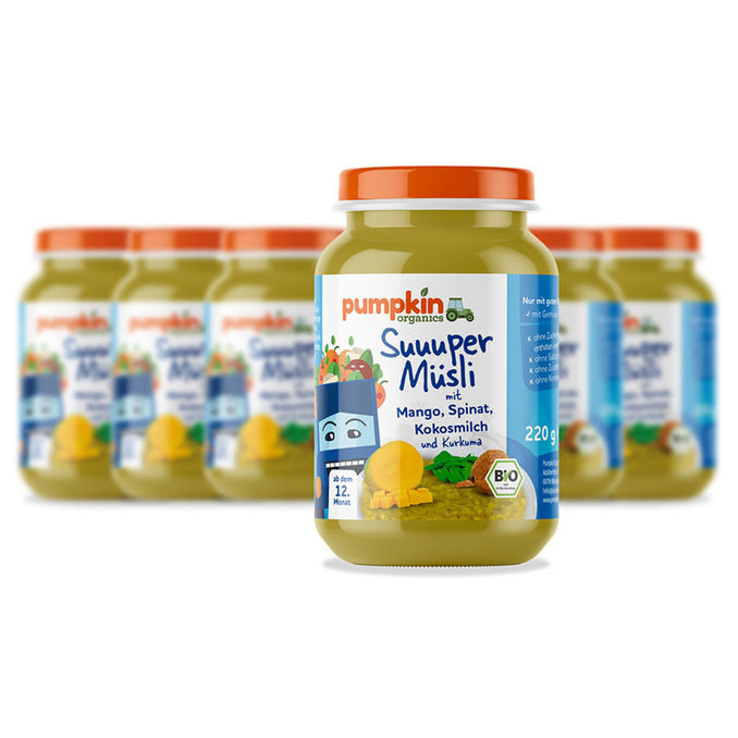 Pumpkin Organics BIO Müsli Mango, 6er Pack