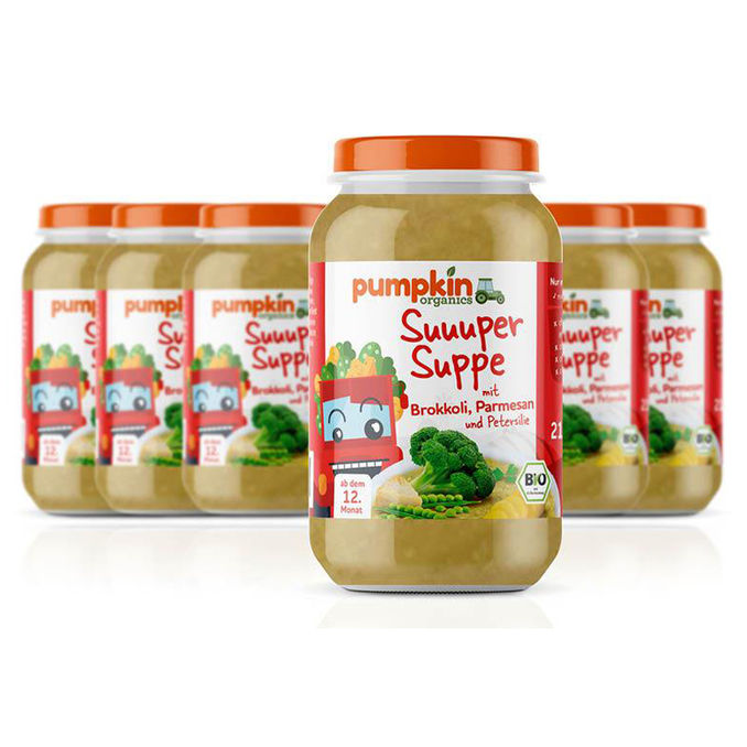 Pumpkin Organics BIO Suppe Brokkoli & Parmesan, 6er Pack