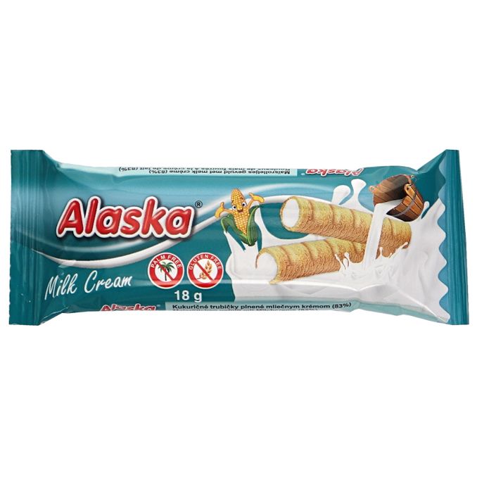 Alaska Vaffelstænger m. Mælkecreme 18 g