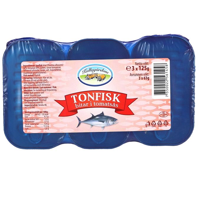 Kullagårdens Tonfisk I Tomatsås 3-pack