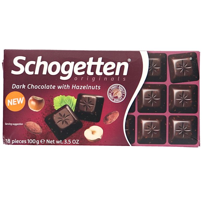 Schogetten Mörk Choklad Rostade Hasselnötter