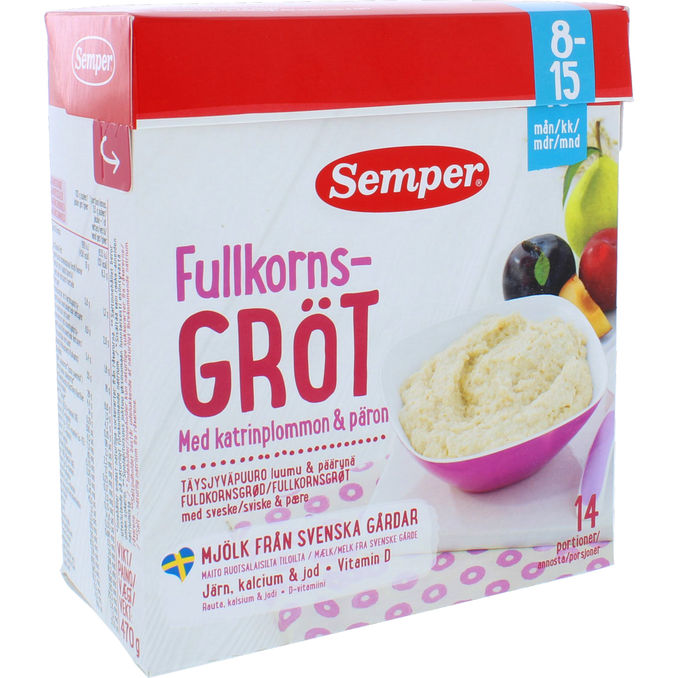 Semper Fullkornsgröt Plommon