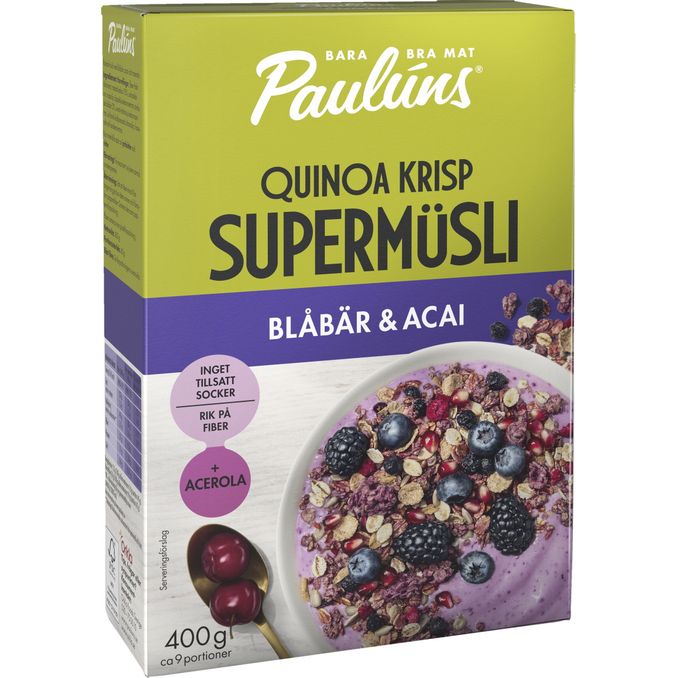 Paulúns Müsli Blåbär & Acai