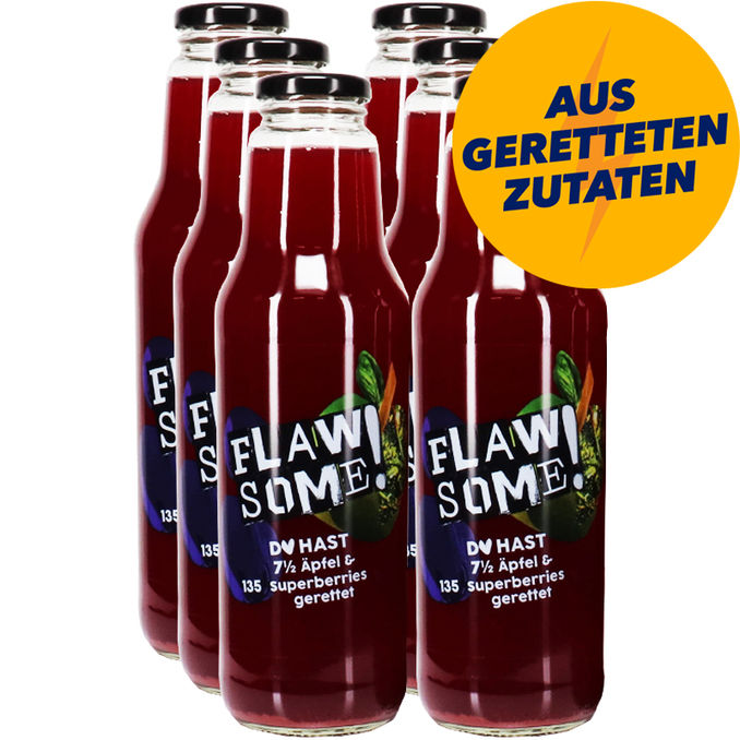 Flawsome! Apfel-Aronia-Saft, 6er Pack