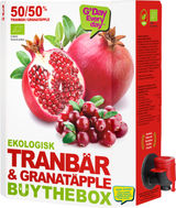 Bedst før: 11.05.2027 Buy the Box Tranebær & Granatæble Juice 3L