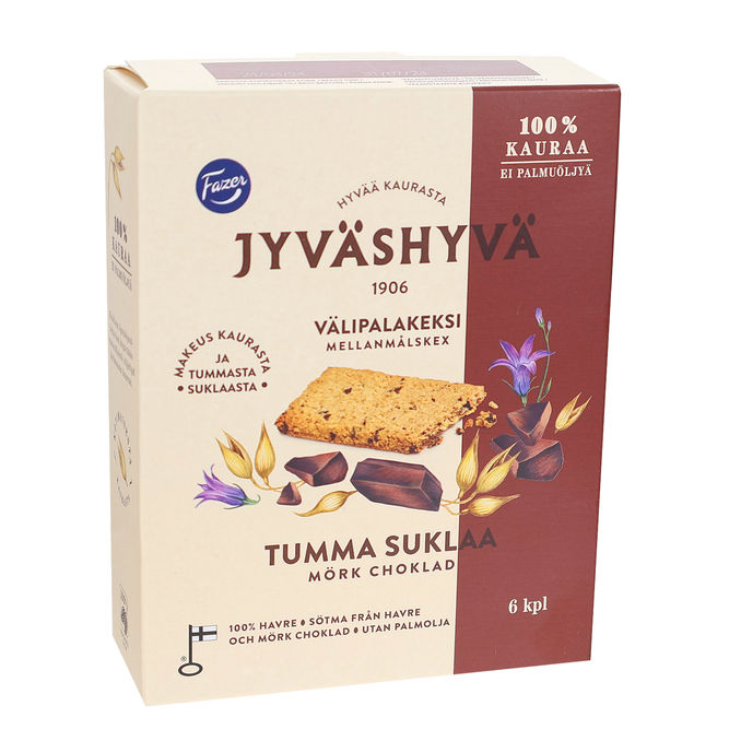Fazer Mellanmålskex Mörk Choklad