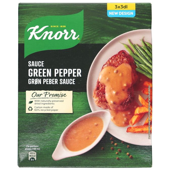 Knorr Kastikeaines Viherpippurikastike