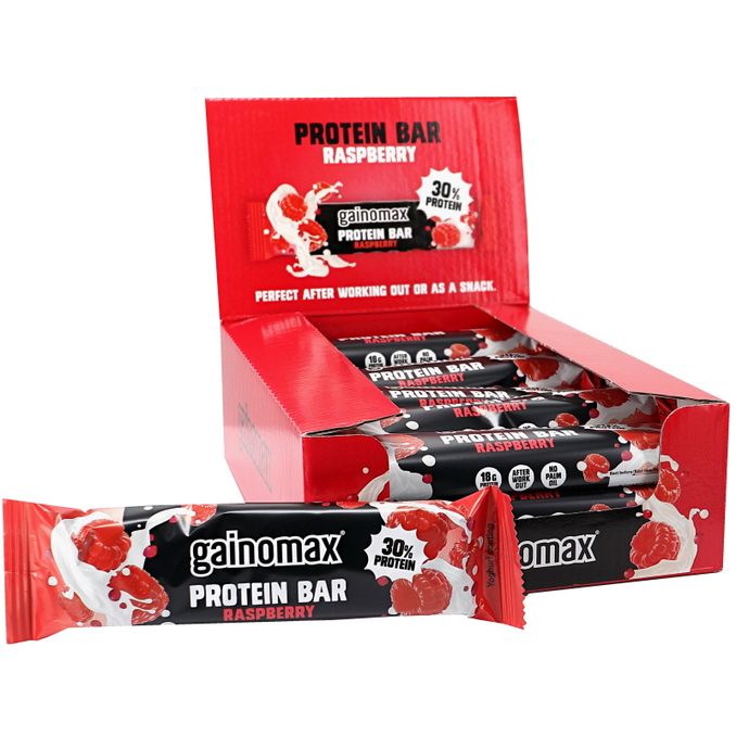 Gainomax Protein Bar Hindbær 15-pak