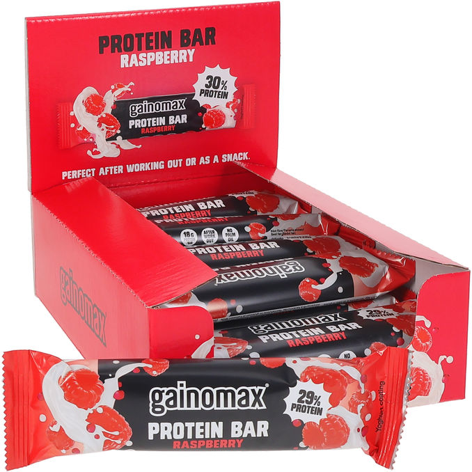 Gainomax Protein Bar Hindbær 15-pak